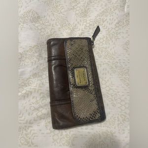 Fossil - Leather and Snake Skin Wallet